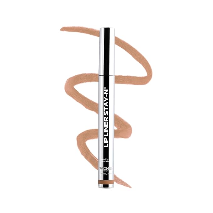 Sacheu Lip Liner STAY-N Peel Off Lip Stain — Long Lasting Waterproof Lip Tint with Hyaluronic Acid & Vitamin E — Transfer Proof Matte Finish, Vegan & Cruelty-Free (nOOHde)