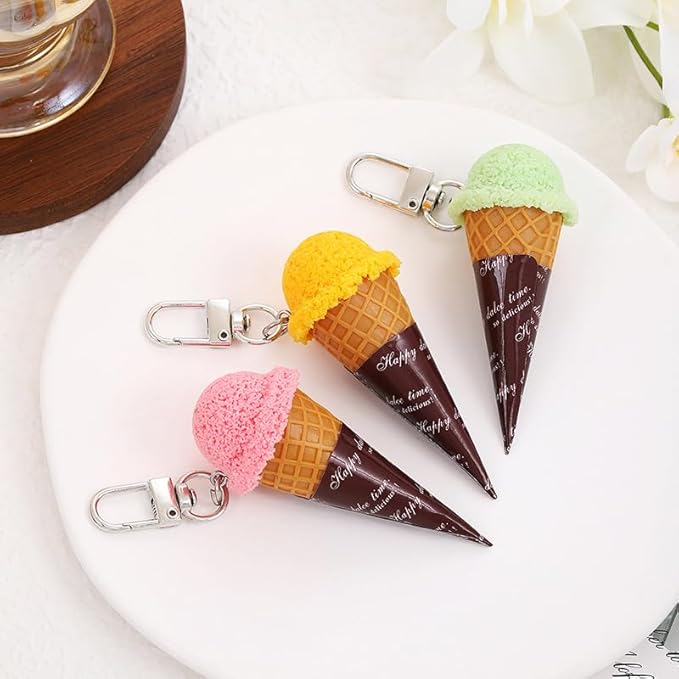 HSYHERE Men Women Creative Interesting Novelty Stylish Mini Simulated Food Orange Shrimp Keychain Key-ring Pendant