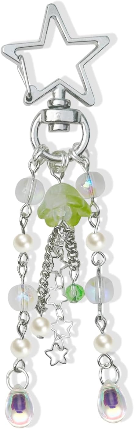 Agromusk Jellyfish Keychain,Cute Y2K Car Keychains for Women Girls Jellyfish Bag Charms Purse Accessories Star Jelly Decor