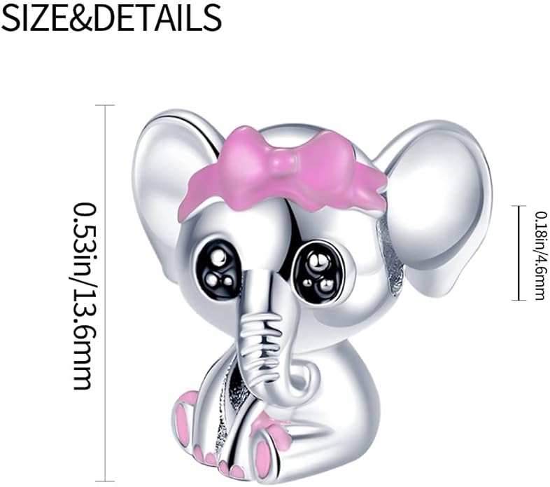 Pandach Animal Charm Bead fits Charms Bracelets for Woman-925 Sterling Silver Dangle Pendant Bead,Jewelry Beads Gifts for Women Bracelet&Necklace