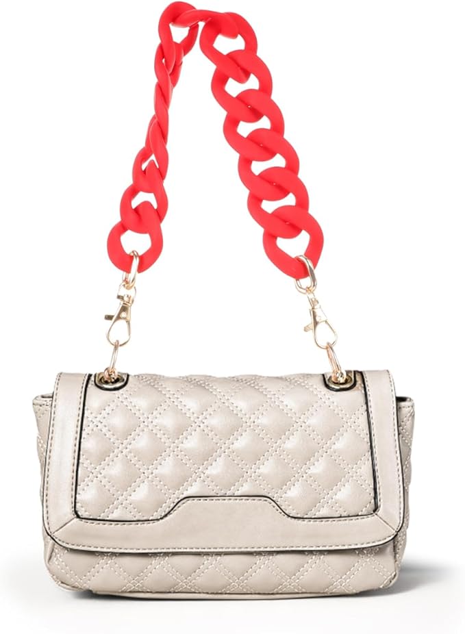 TENDYCOCO Chains Straps Resin Thick Chain Bag Red Straps Replacement Bag Belts Handbag Accessories Fashion for Women Girls