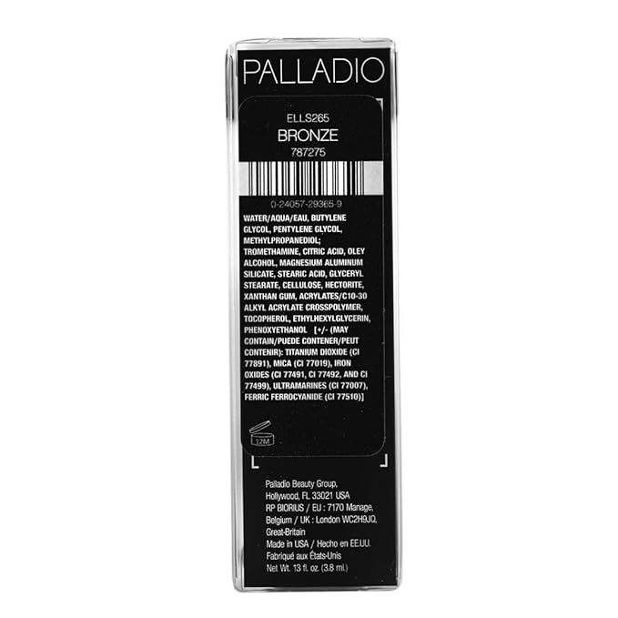 Palladio Liquid Eyeliner, Bronze, Highly Pigmented, For Intense Eye Definition, Smear-proof Liquid Eyeliner, Includes Easy Grip Wand and Felt Tip Applicator