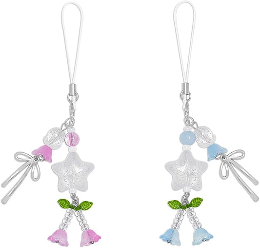 1-4PCS Cute Phone Charms Aesthetic Y2K Cell Phone Charms Strap Pink Strawberry Butterfly Star PhoneCharm Y2K Accessories for Bag Keychain Airpods Camera Pendants Decor