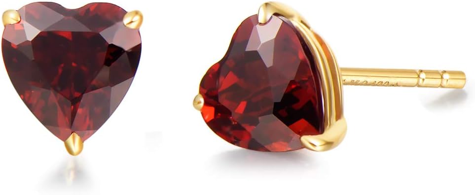 FANCIME 14k Solid Yellow Gold Stud Earrings Gemstone Prong Cluster Stud Earrings Fine Jewelry Gifts for Her Mom Women Wife