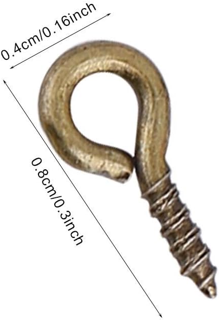 Pack of 200 Mini Eye Pins Hooks Eyelets Screw Hooks Threaded Bails Findings for Jewelry Pendant Making(Bronze)