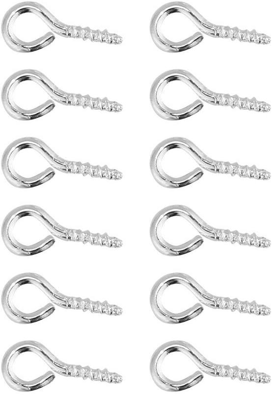Pack of 200 Mini Eye Pins Hooks Eyelets Screw Hooks Threaded Bails Findings for Jewelry Pendant Making(Silver)