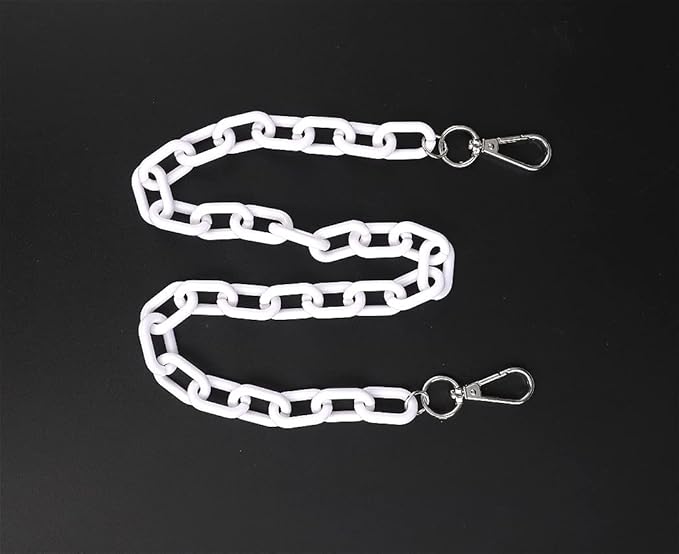Sither Color Acrylic Jean Chains Wallet Chain Pocket Chain Belt Chains Keychain Hip Hop Punk Jean Pants Wallet Chains for Women and Men Gift on Halloween (white)