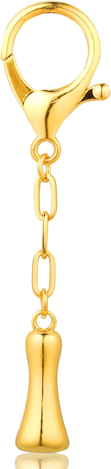 VICKHU Gold Plated Bubble Initial Letter Cute Keychain for Women Car Key Purse Decorative Keyring Handbag Charms Fashion