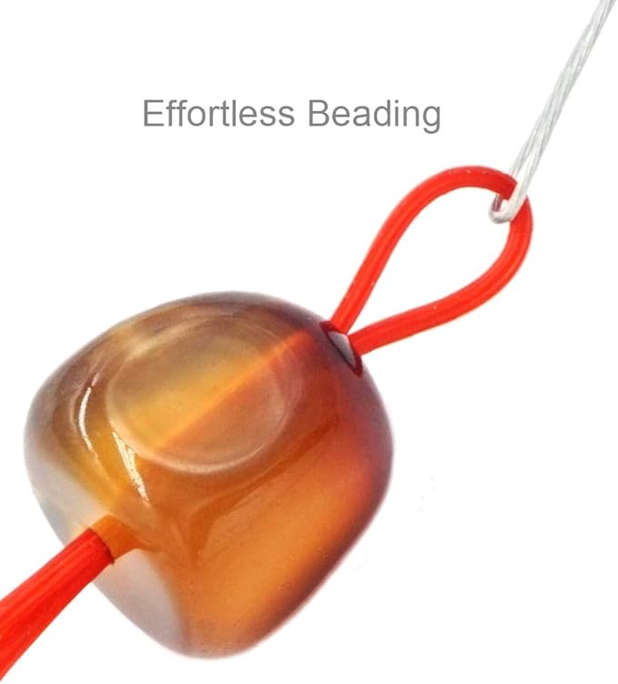 FoRapid 0.3mmx20cm Steel Wire Flexible Durable Collapsible Big Eye Embroidery Beading Needles Easy Threading Sewing Needles Open End for Any Thread Size Jewelry Making 10cm/4in(Folded Length) 10 pcs