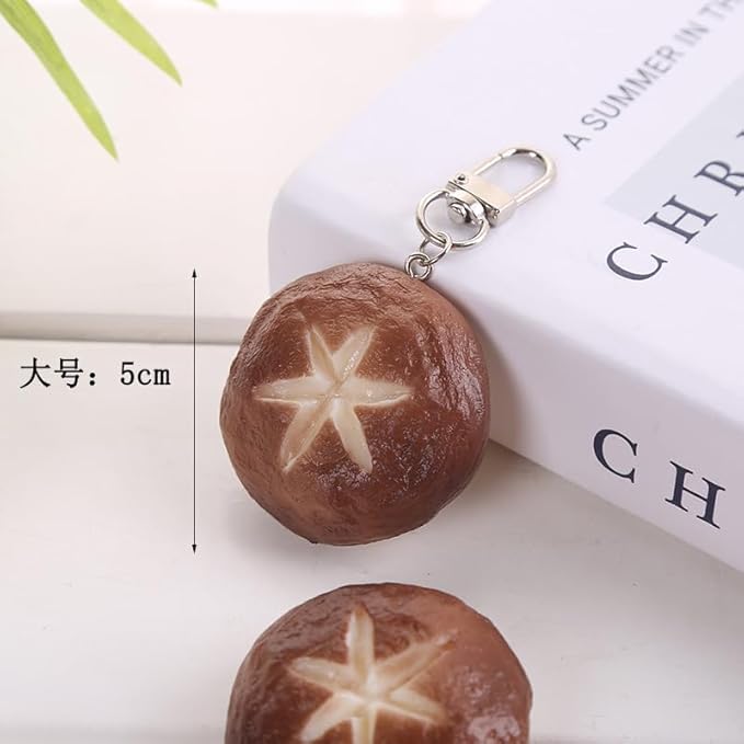 HSYHERE Men Women Creative Interesting Novelty Stylish Mini Simulated Food Orange Shrimp Keychain Key-ring Pendant