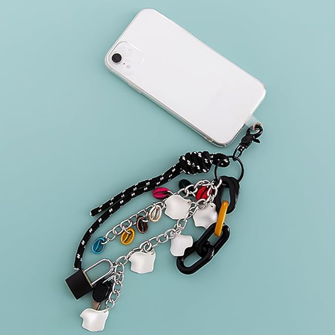 Multi Functional Y2K Black Key Chain Charms Decorative Car Key Chain Pendant Shells Purse Charms Women Cute Keychain Clip Aesthetic Accessories