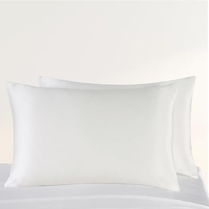ZIMASILK Upgraded 100% 6A Grade Pure Mulberry Silk Pillowcase for Hair and Skin Silk Pillow Cases with Reinforced Hidden Zipper, More Soft & Durable, Gift Box (Queen 20"x30" Ivory)