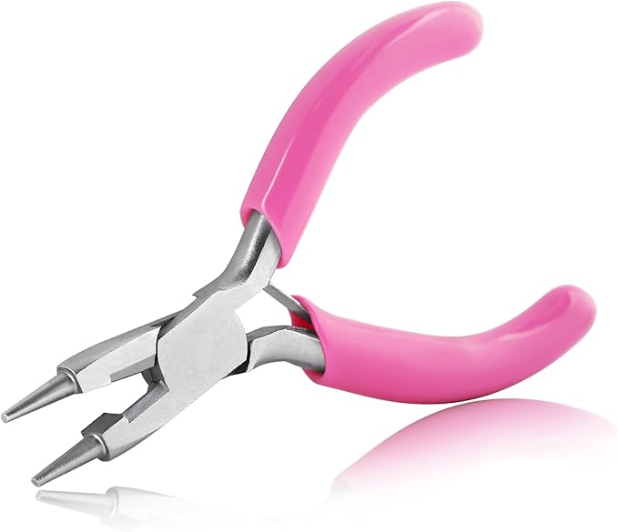SPEEDWOX 3 Inch Mini Pliers - Round Nose, Wire Looping, Cutter for Jewelry Making & Wire Bending