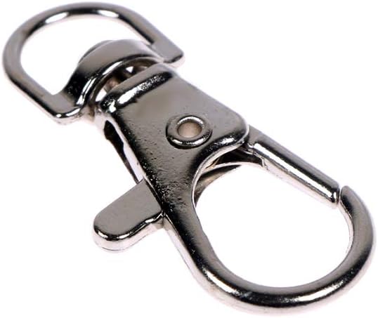 EORTA 50 Pcs 38MM Lobster Claw Clasp Stainless Steel Swivel Clasps Trigger Snap Hooks Landyard Clip Jewelry Findings for Keychain Sewing Craft DIY, Silvery