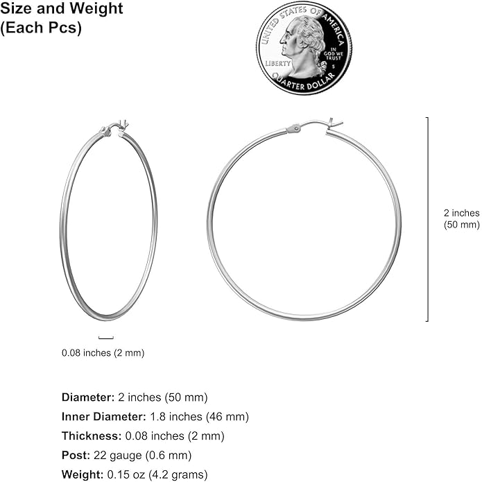 Gacimy Gold Hoop Earrings for Women 14K Real Gold Plated Hoops with 925 Sterling Silver Post