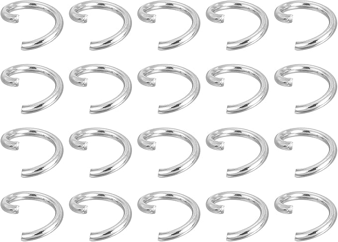 uxcell 200Pcs Open Jump Rings, 7mm 316 Stainless Steel O Rings, Split Rings Circle Clasp Connecting Rings for Jewelry Making Supplies Necklace Repair, Silver