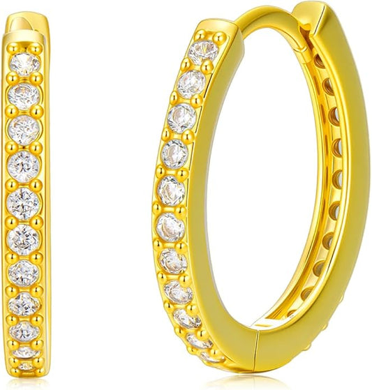 14K Gold Hoop Earrings for Women Hypoallergenic Lightweight Gold Huggie Hoop Earring Jewelry Gift