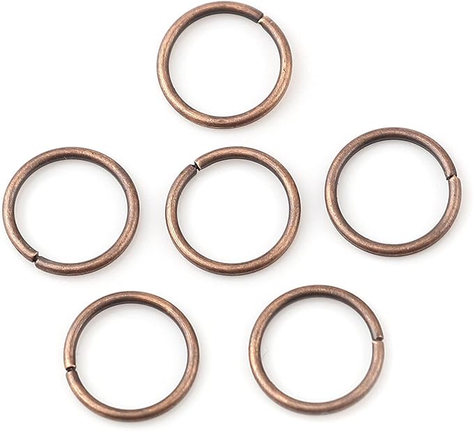 200 Pieces - 7mm Jump Rings Antique Copper - 21 Gauge (0.7mm Thickness)