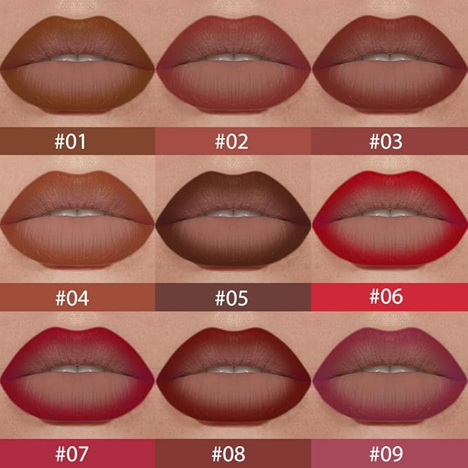 evpct Deep Mauve Gradient Matte Lipstick Lip Liner Crayon Combo Pencil Set for Women Long Lasting Waterproof, Mauve Rose Matte Cream Lip Liner and Lipstick Combo Makeup, Flawless Gradual Ombre Effect