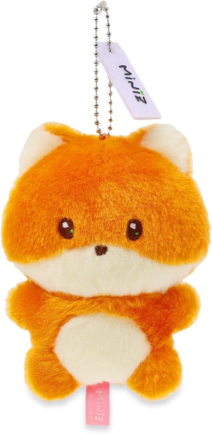 Anirollz Miniz Plush Charm Cute Stuffed Animal Keychain Kawaii Mini Bag Accessory Collectible Pocket Toy for Kids & Adults