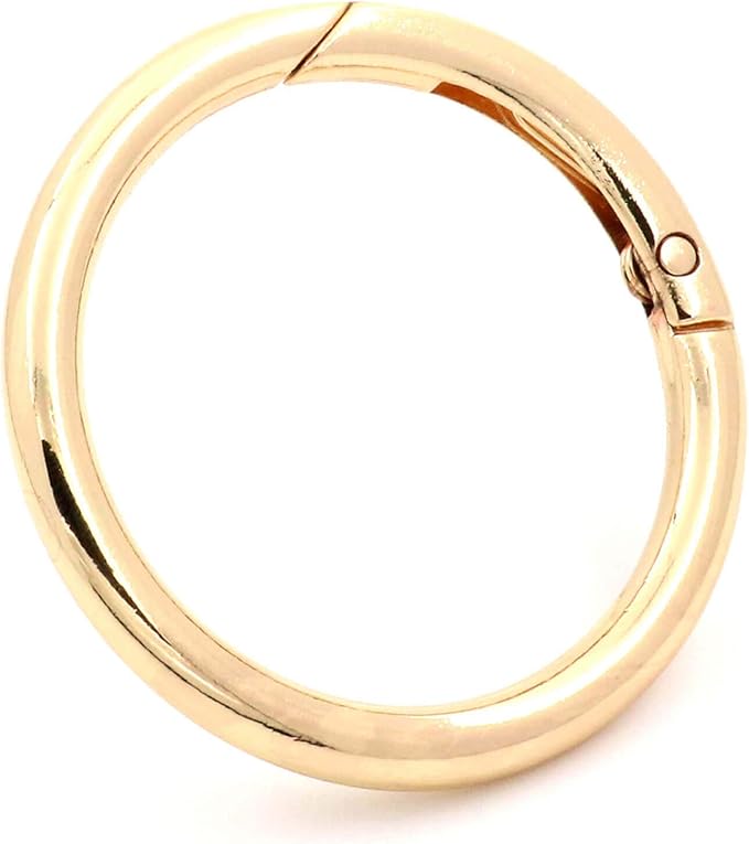 BIKICOCO 1-1/2'' Round Spring Gate O-Ring Clasp Push Snap Hook Belt Hardware Loop, for Handbags, Keys