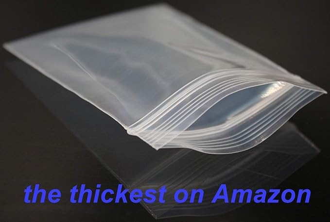 Small Plastic Bags,Jewelry Bags,Small Baggies,Tiny Bag,Mini Baggies,for Storage,Pill,Bead,Dime,Coin,Food,Snack,Candy,Earring,Necklace,Seed,Travel,Thick,8mil(two sides together), 2"×2.4", 150PCS