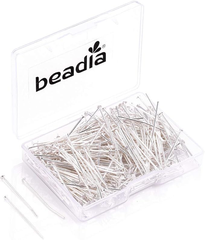 Head Pins Silver for DIY Jewelry Making 30mm 300pcs