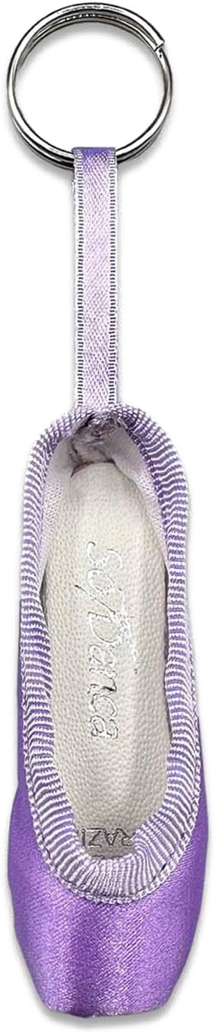 So Danca Mini Ballet Pointe Shoe Keychain, Dangle Charm