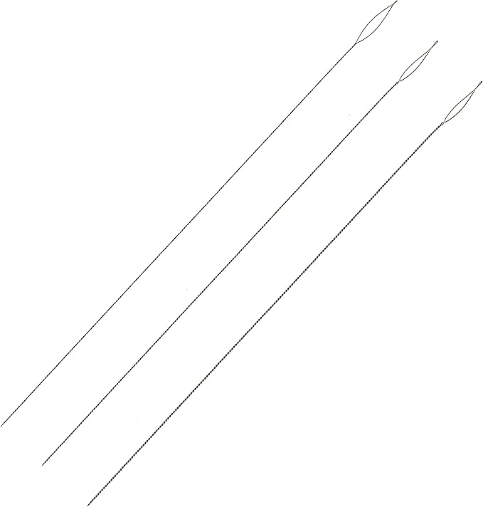 The Beadsmith Basic Elements Collapsible Eye Needles – 5 Inch Long – Flexible Twisted Wire – Large Eye, Easy to Thread – 3 Needles in Assorted Sizes