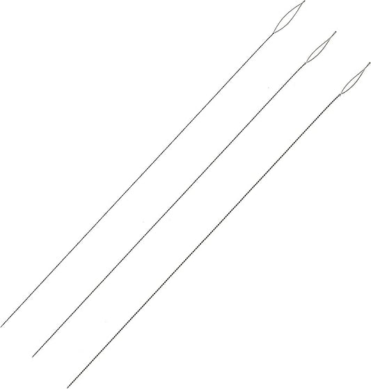 The Beadsmith Basic Elements Collapsible Eye Needles – 5 Inch Long – Flexible Twisted Wire – Large Eye, Easy to Thread – 3 Needles in Assorted Sizes