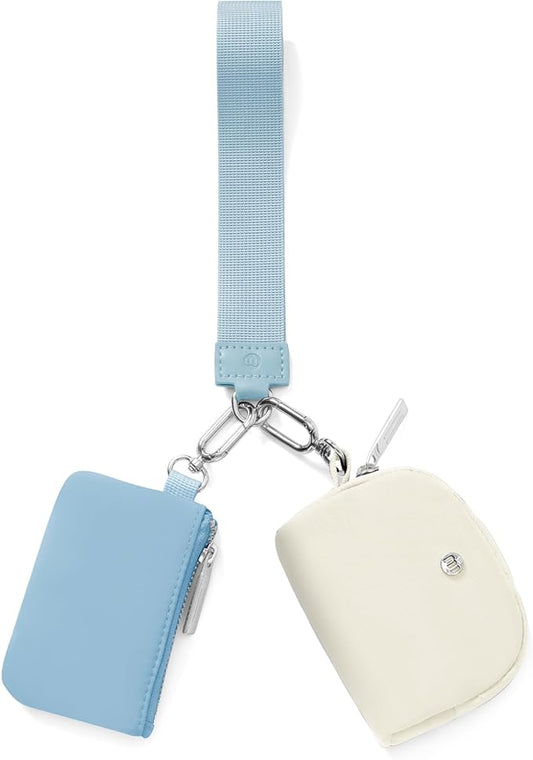 Mum's Memory Mini Zip Around Wristlet Wallet for Women Dual Pouch Wristlet Portable Wallet Coin Purse Mini Women Coin Pocket