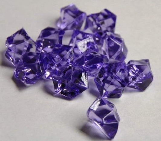 WGVI WGV Acrylic Ice Rock Crystals Treasure Gems for Table Scatters, Vase Fillers, Wedding, Banquet, Party, Event, Birthday Decor (Approx 150 pcs per Bag), 10 Bags, Purple