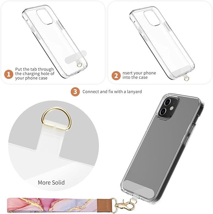 2 Pack Phone Wrist Strap Keychain，Cell Phone Lanyard，for Key Chains Car Keys ID Badges Wallet Camera Wrist Strap