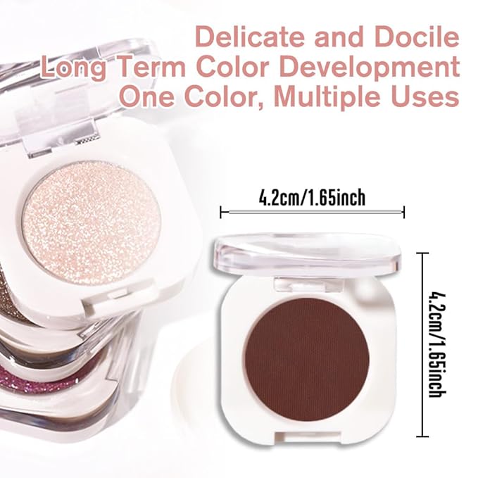 Single Matte Eye Shadow Palette Makeup, Coffee Matte Eyeshadow For Mature Women, Monochrome Eye Shadow Makeup, Pigmented Waterproof Sombras Para Ojos, Vegan, Talc, Paraben & Cruelty Free, 27