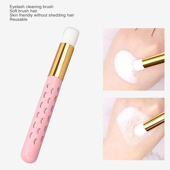 Professional Eyelash Eyebrow Makeup Tool Set Double Ended Lash Comb Brush Curler Tweezers Kit for Home Beauty Salon Pink Stainless Steel ABS Nylon 5 Pieces
