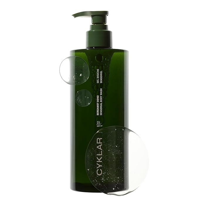 CYKLAR Sensorial Body Wash. Bergamot Bond Hydrating Cleanser with Moisture Locking Multi-Oil Complex, Sodium PCA and Glycerin. Nourishing Shower Gel for Women and Men, 16.5 Fl Oz Luxury Bodywash