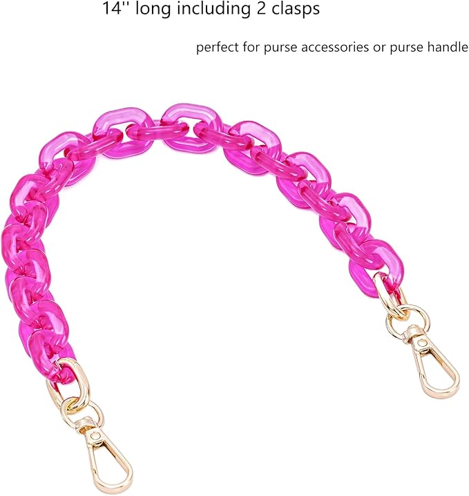 Cute Acrylic Purse Strap Bag Chain Handle Replacement Handbag Crossbody Shoulder Strap Accessory