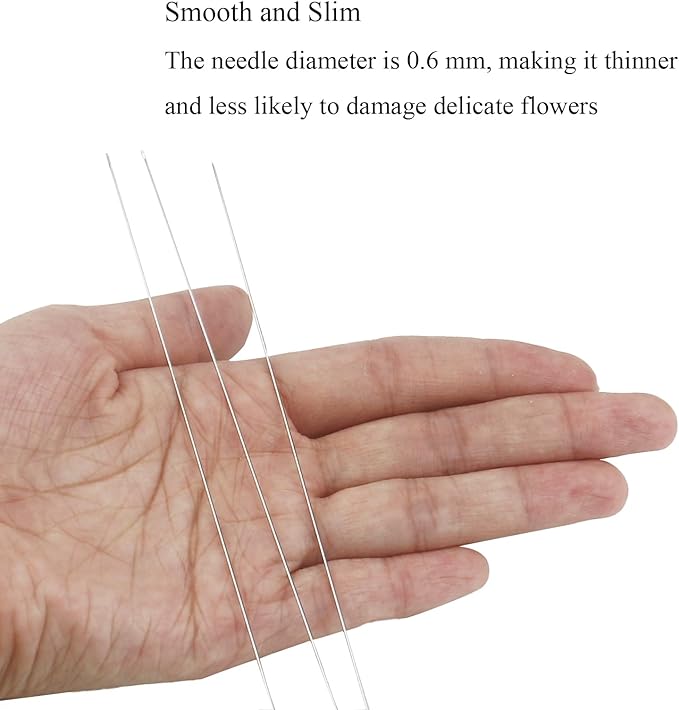 5Pcs Hawaiian Lei Needle for Leis Making, 10 Inch Large Eye Sweing Long Needle for Flower Lei Making Lei Needle to Make Hawaiian Lei for Graduation Wedding Birthday Party, Dia 0.6 mm, LXLVOUEG