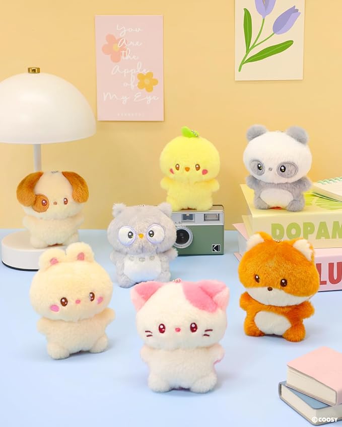 Anirollz Miniz Plush Charm Cute Stuffed Animal Keychain Kawaii Mini Bag Accessory Collectible Pocket Toy for Kids & Adults