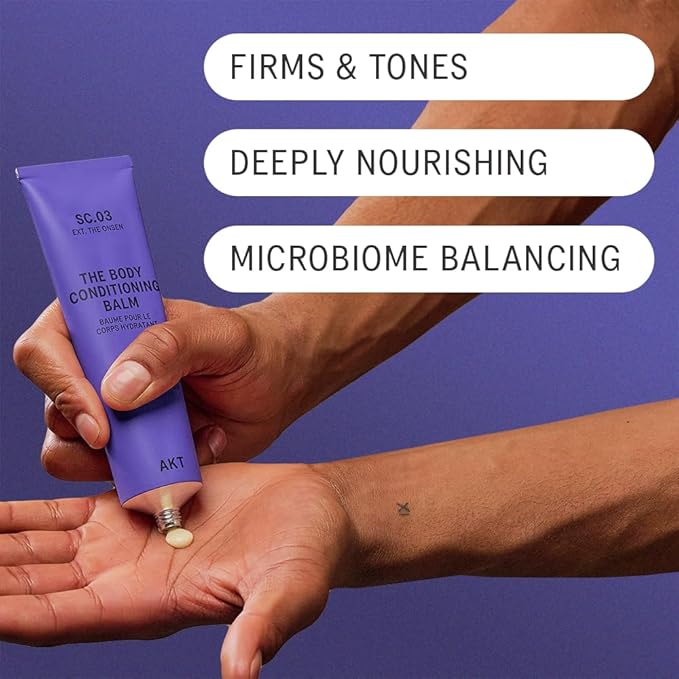 AKT The Body Conditioning Balm 3.4 Fl Oz, Firming Cream, Hydrating Body Balm with Olive Squalane & Lactic Acid, Vegan Moisturizer, Plastic Free, Sc.03 The Onsen, All Genders