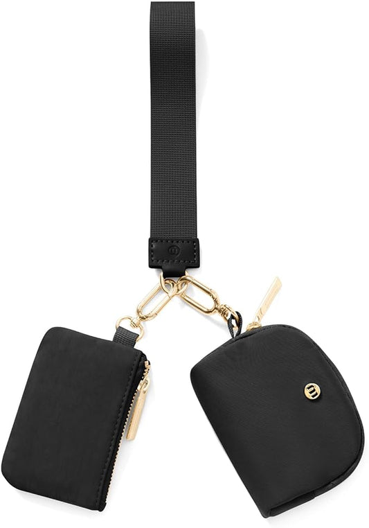 Mum's Memory Mini Zip Around Wristlet Wallet for Women Dual Pouch Wristlet Portable Wallet Coin Purse Mini Women Coin Pocket