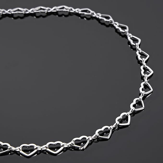 UMAOKANG 3 Meters Heart Chain for Jewelry Making Stainless Steel Chain Roll with Jewelry Supplies Findings Women Necklace Bracelet DIY