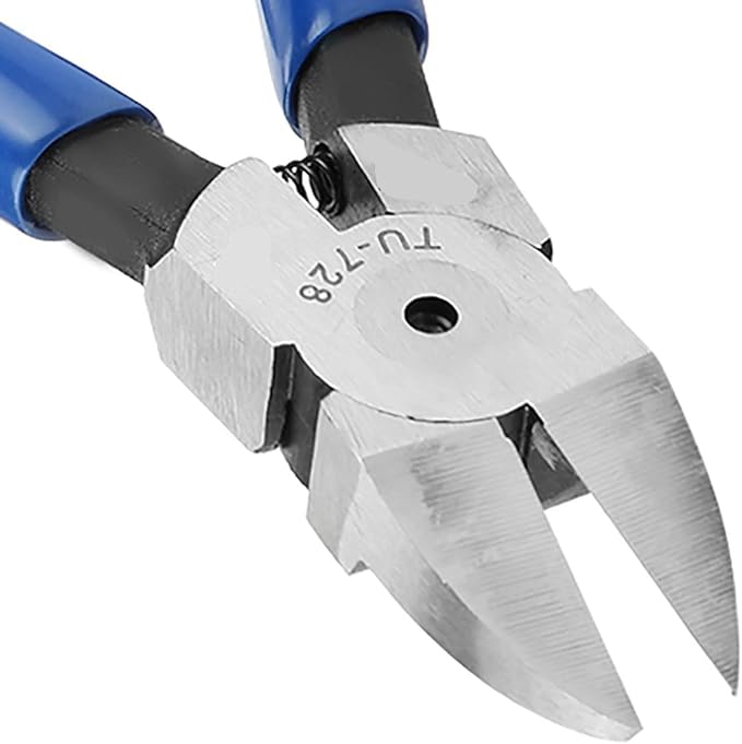 2PCS Blue Diagonal Flush Wire Cutting,7.1 Inch Diagonal Flush Wire Cutters,Portable Side Cutters Dikes Wire Cutters for Clean Cut Various Cables, TU-728