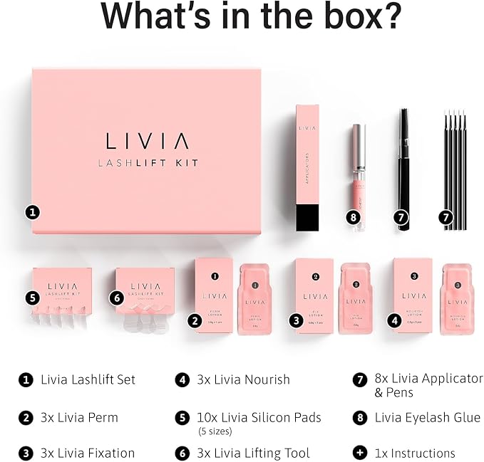 Eyelash Lift Kit – Instant, Salon-Quality Curls Without Harmful Hormones – Safe DIY Kit with 3 Applications – Long-Lasting Lift for Gorgeous Lashes in Minutes