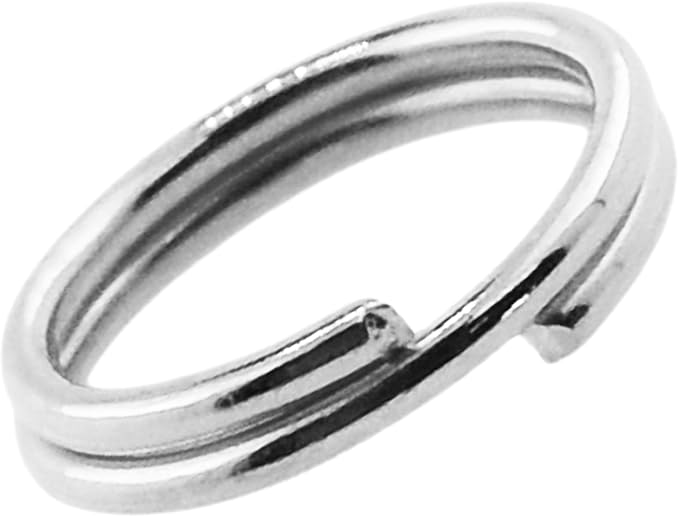 Mandala Crafts 14mm Stainless Steel Double Jump Rings for Jewelry Making - 300 Pcs Small Split Key Rings Set for Crafts, DIY Keychains, and Accessories