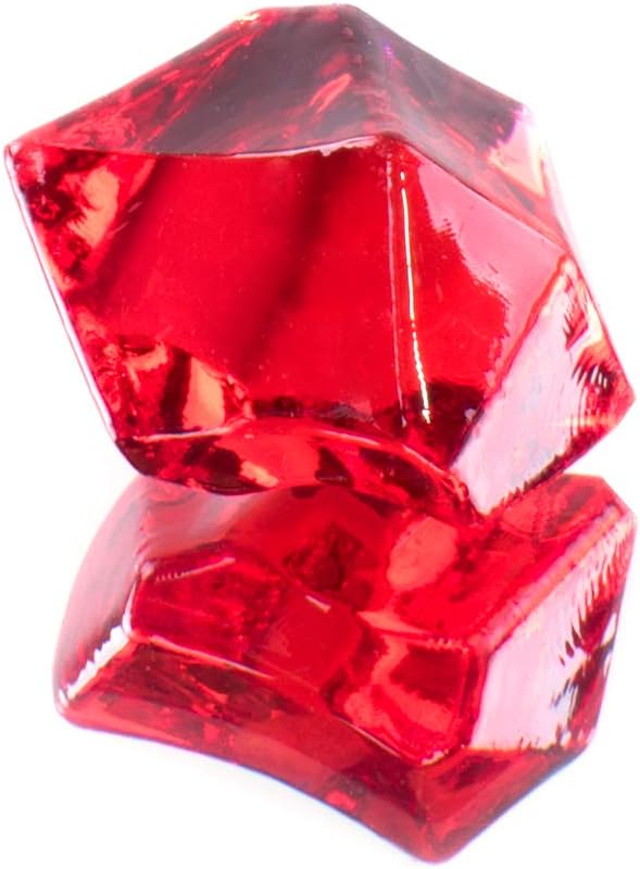 Super Z Outlet 1" Acrylic Color Ice Rock Crystals Treasure Gems for Table Scatters, Home Vase Fillers, Event, Wedding, Arts & Crafts, Birthday Decoration Favor - (Pack of 120) (Red)