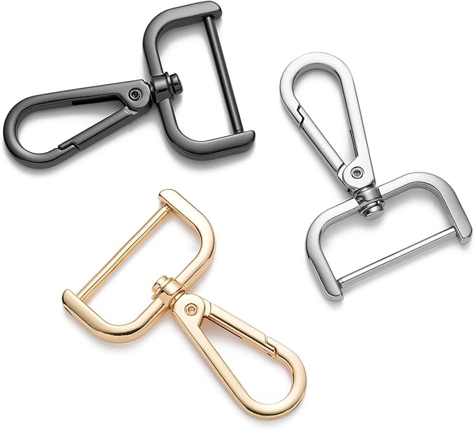 4PCS Detachable Snap Hook Swivel Clasp with Screw Bar, Multiple Sizes Hardware for Changing Bag Straps,Silver1 1/4