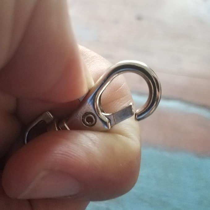 Bulk 50 Pack - Premium Metal Lobster Claw Clasp Hook Craft Findings - 1.5 Inch Clip with Trigger Snap and Round Eye Swivel D Ring by Specialist ID (Silver)