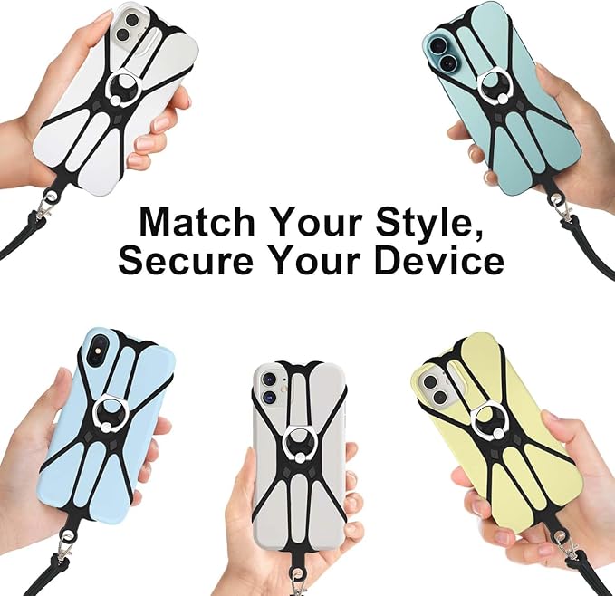 Cell Phone Lanyard Crossbody with Adjustable Neck Strap and Phone Ring Grip,Universal Lanyard for iPhone Lanyards