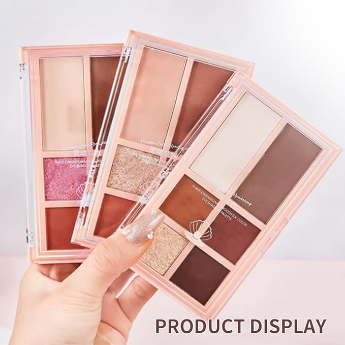 Eyeshadow Palette, Soft Matte & Romantic Shimmer, High Pigment, Smooth Texture, Easy to Blend, No Fallout, Can Be Used, Eyelids, and Nose for a More Radiant, Clear, and Flawless Finish-3#